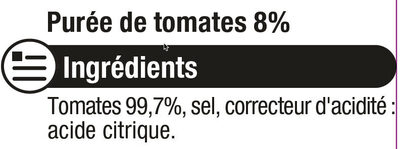 Purée de tomate - Ingrédients