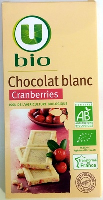 Chocolat blanc cranberries - Product - fr