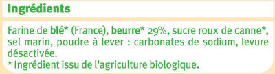 Palmiers pur beurre Bio - Ingredients - fr