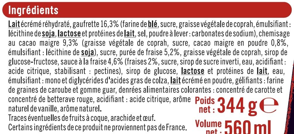 Petits cônes vanille fraise - Ingredients - fr