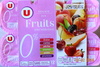 Yaourts 0% mg, aux fruits avec morceaux, fraise-ceris-pêche-ananas-poire-pruneau - Produkt