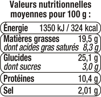 Sandwich au pain de mie complet garni de rosette de Lyon et de cornichons - Nutrition facts - fr