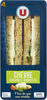 Sandwich au pain de mie aux céréales garni de fromage de chèvre, de tomates, de roquette et de courgettes grillées - Product
