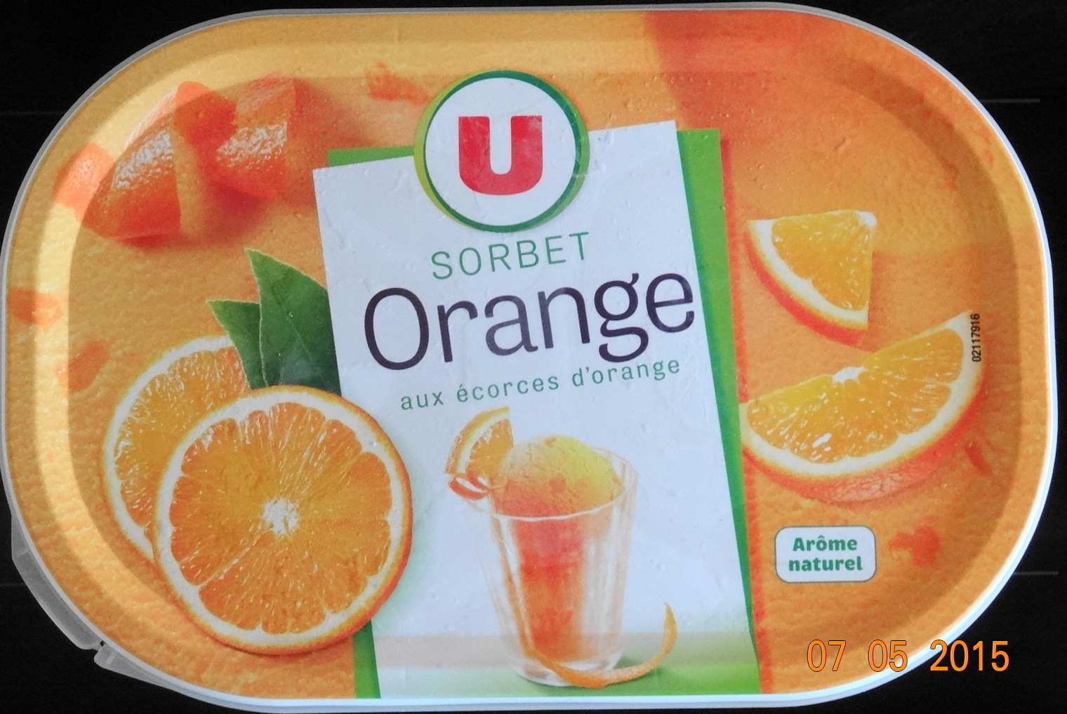 Sorbet Orange, aux écorces orange - Produit