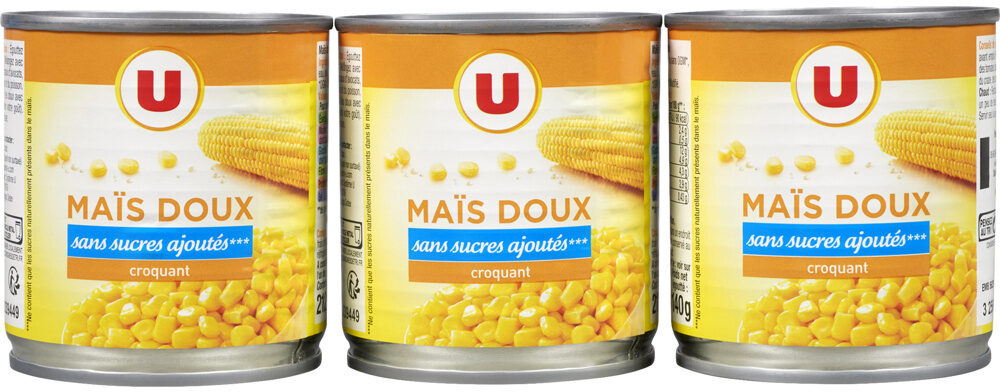 Maïs doux en grains sans sucre ajouté - Product - fr