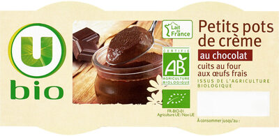 Petits pots de crème cuit au four au chocolat issus de l'agriculture biologique - Product - fr