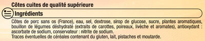 Côte de Porc Cuites - Ingrediënten - fr