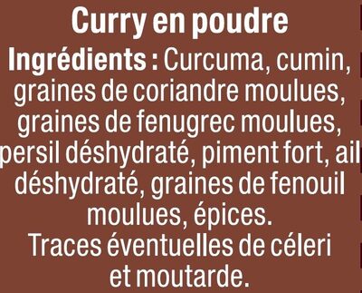 Curry - Ingredients - fr