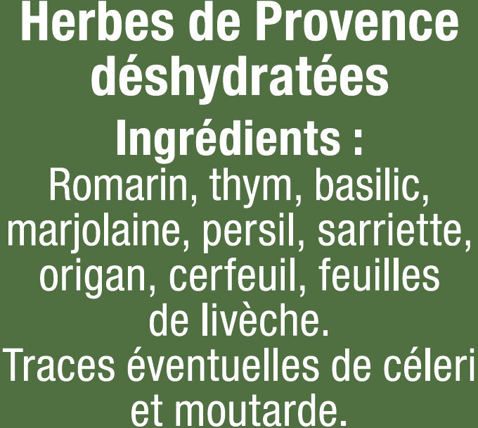 Herbes de Provence - Ingrédients