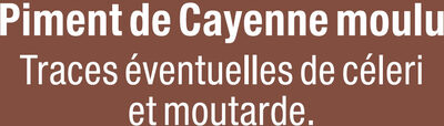 Piment Cayenne moulu - Ingrédients