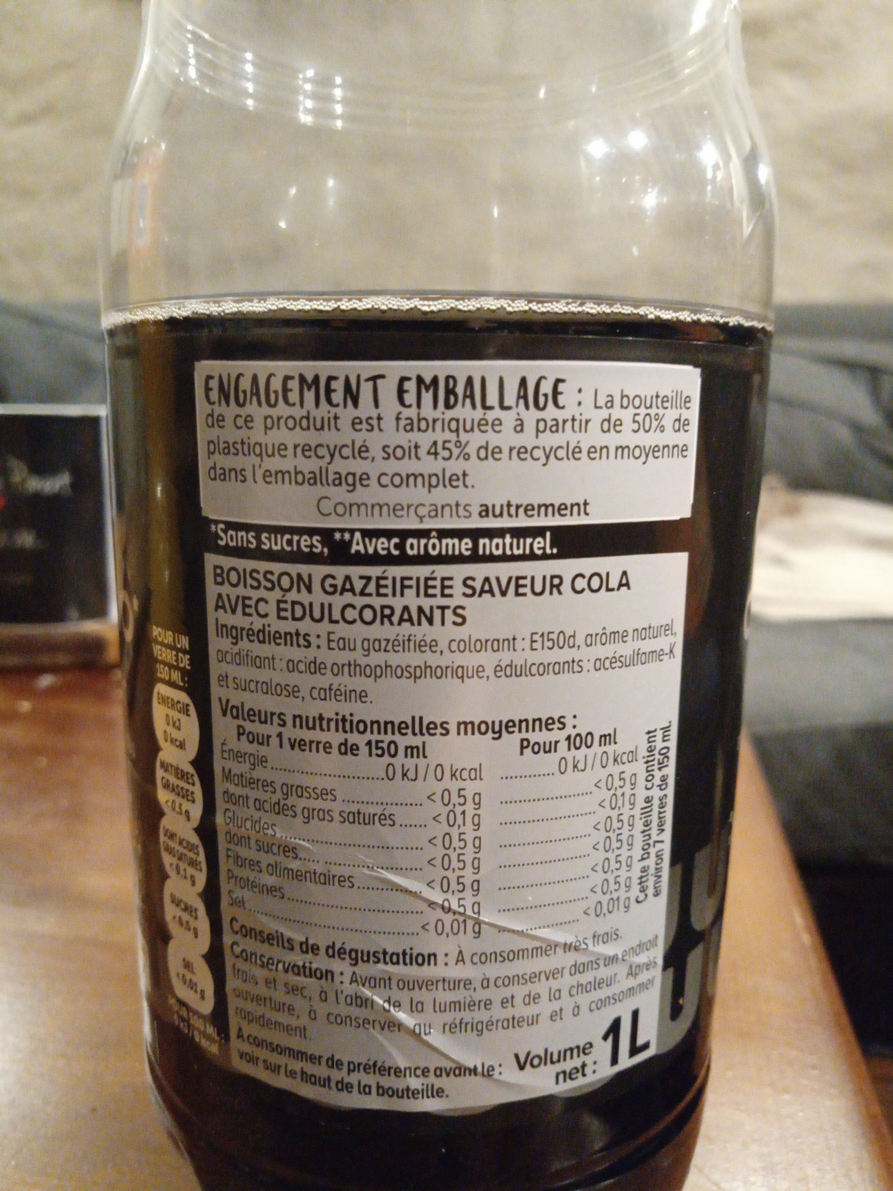 Cola zéro - Ingrédients