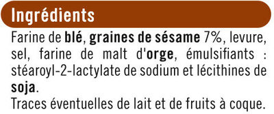 Apéri toast sésame - Ingredientes - fr