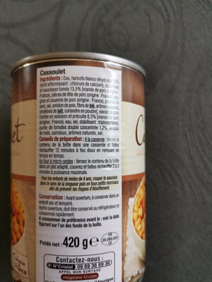 Cassoulet - Ingredienser - fr