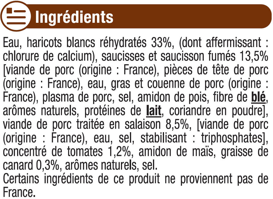 Cassoulet - Ingrediënten - fr