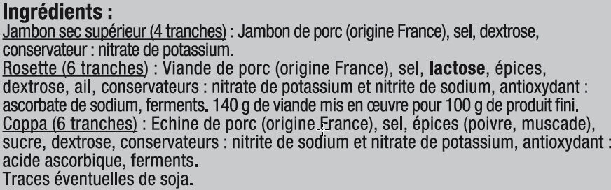 Charcuterie - Ingredients - fr