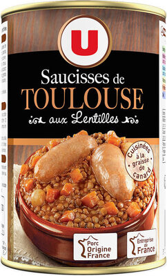 Saucisses de Toulouse aux lentilles - Product - fr