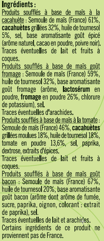 Coffret snack - Ingredients - fr