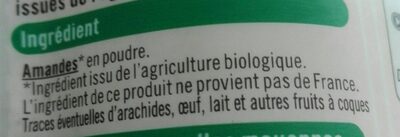 Amandes en poudre Bio - Ingredients - fr