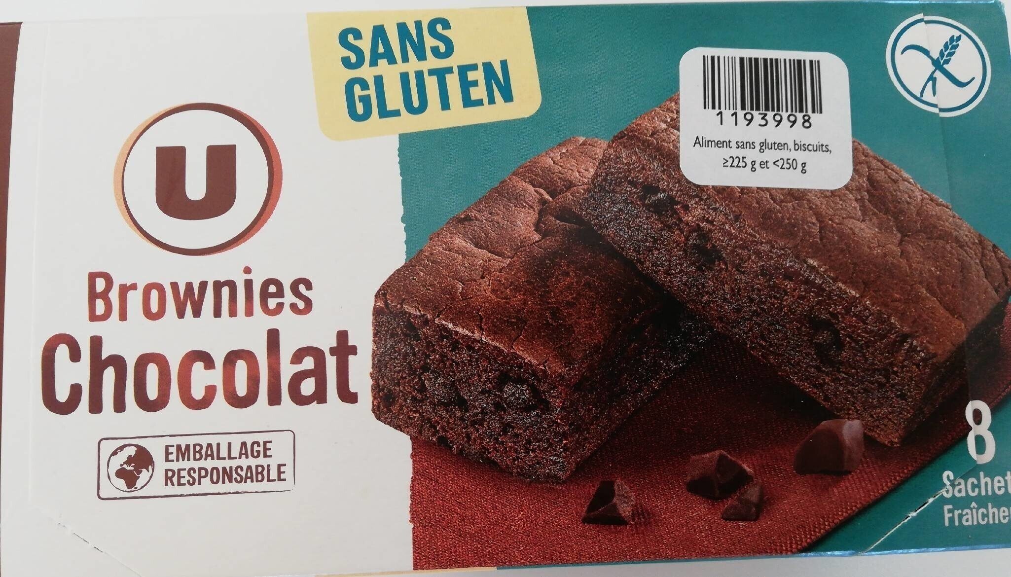 Brownie chocolat sans gluten - Produit