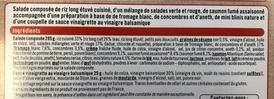 Salade addict saumon fumé mini blini tzatziki sauce au vinaigre balsamique - Ingredients - fr