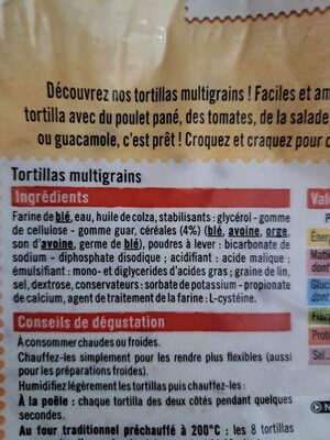 Tortillas multigrains - Ingrédients