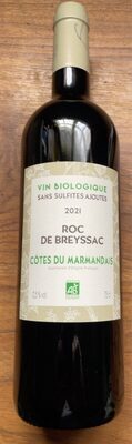 Vin rouge AOP Côtes du Marmandais Roc de Breyssac s/soufre - Producto - fr