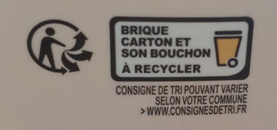 Nectar orange UBIO Sans sucre ajouté - Recycling instructions and/or packaging information - fr