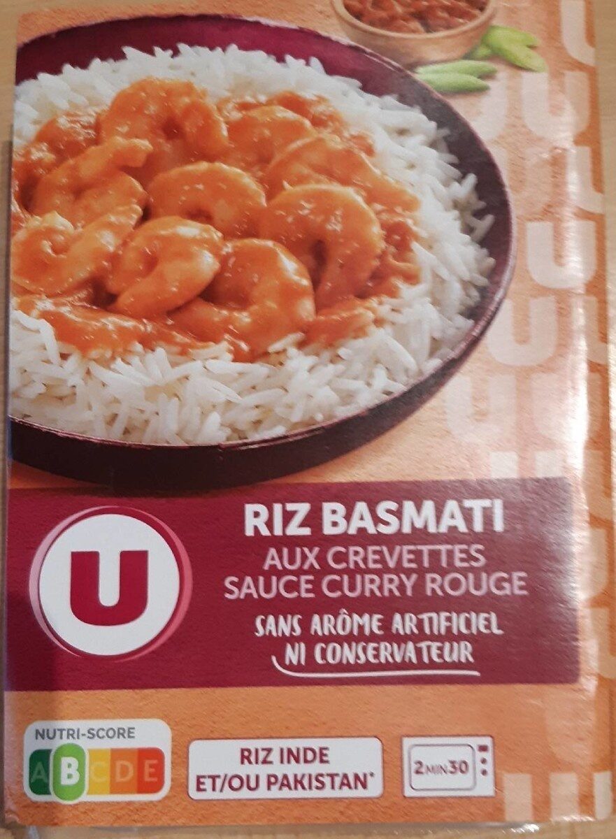 Riz basmati aux crevettes sauce curry rouge - Produkt - fr