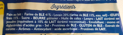Pains au lait - Ingredienser - fr
