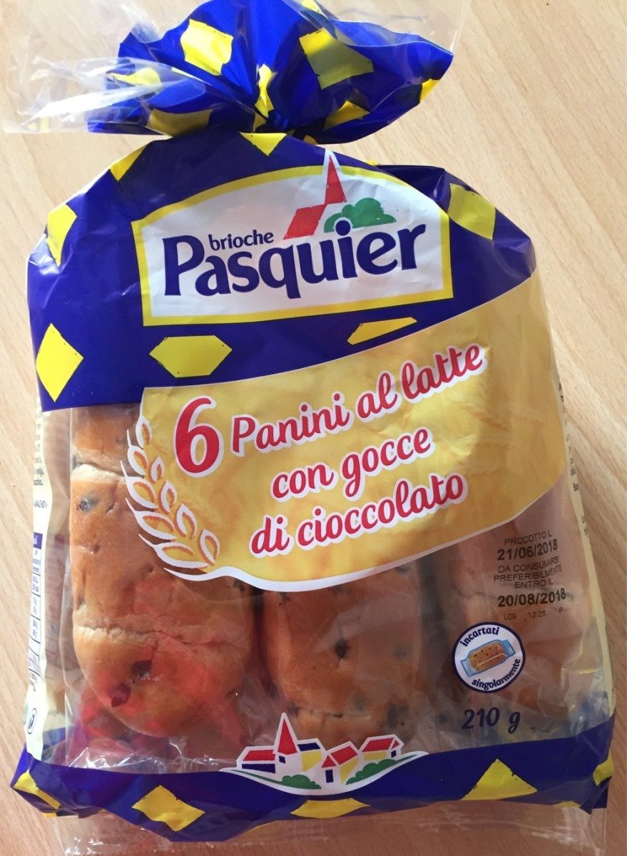 Panini al Latte con Gocce di Cioccolato Brioche Pasquier - Produit