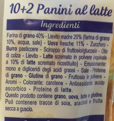 Pain au lait - 420 g - Brioche Pasquier - Ingredienti