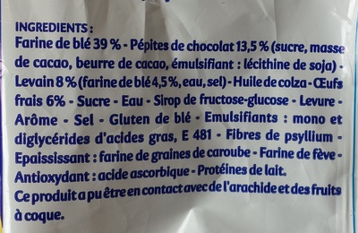 Pitch brioches Pépites de Chocolat (x 8) - Ingrédients