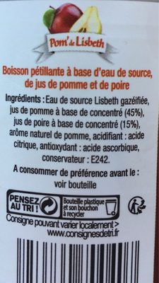 Pom'de Lisbeth - Ingredients