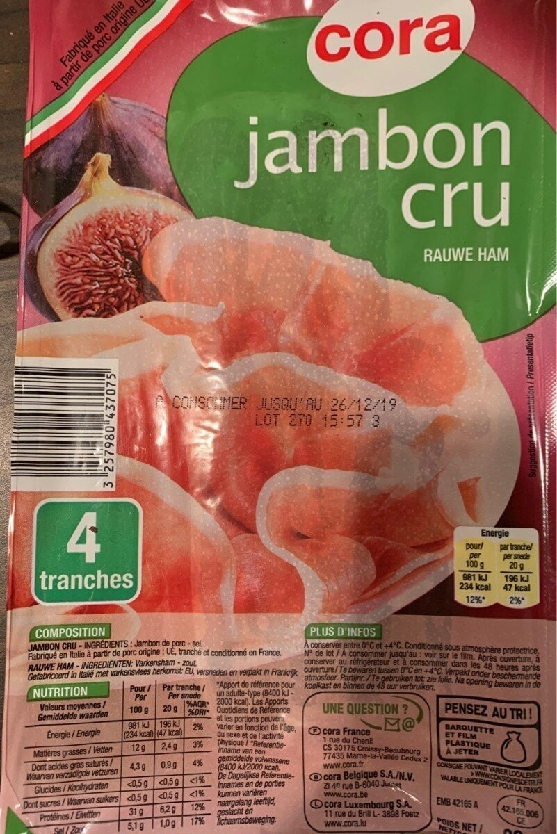 Jambon Cru Italien - Product - fr