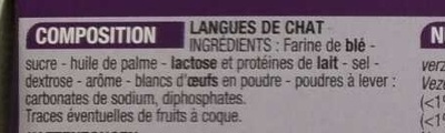 Langues de chat - Ingredients - fr