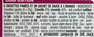 6 Crevettes Panées - المكونات - fr