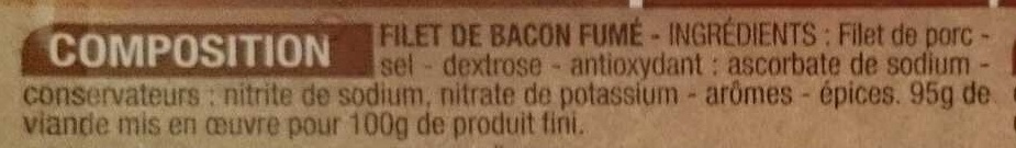 Filet de bacon - Ingredients - fr