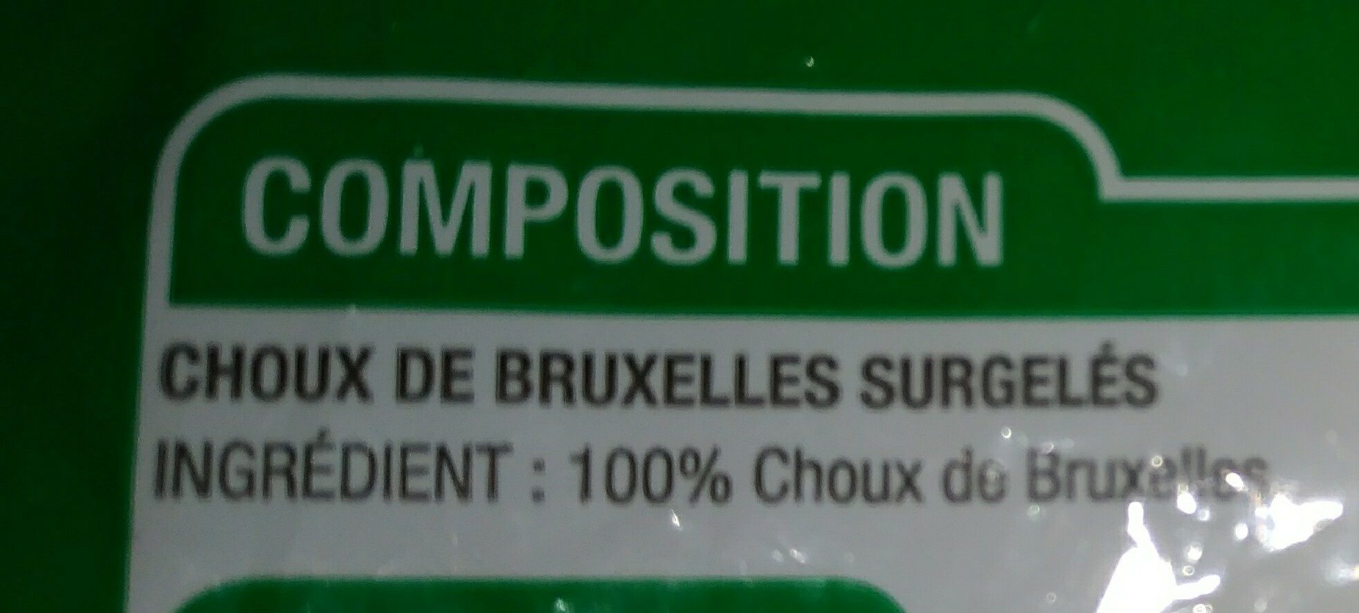 Choux De Bruxelles, 1 Kilo, Marque Cora - Ingredients - fr