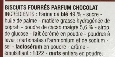 Mini goûters fourrés parfum chocolat - Ingredientes - fr