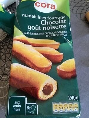 Madeleines fourrage chocolat gout noisette - Produkt - fr