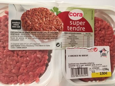 Preparation De Viande Bovine Hachée Et Protéines Végétales - Product - fr
