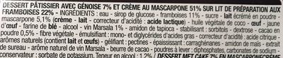 Tiramisu framboise - Ingrediënten - fr