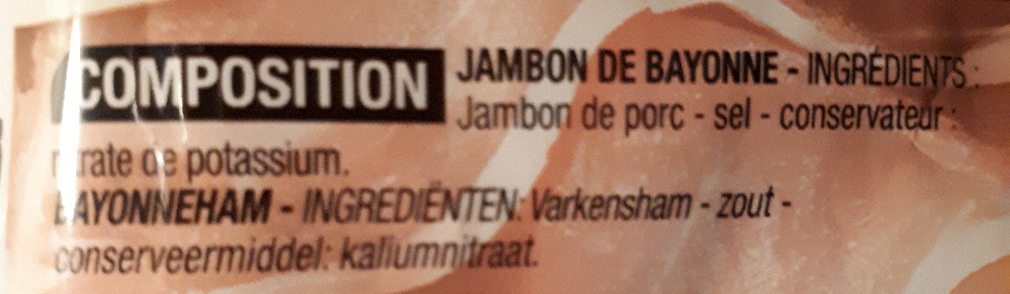 Jambon de Bayonne - Ingredients - fr
