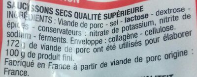 Mini saucissons secs - Ingredients - fr
