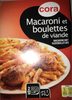 Macaroni et boulettes de viande - Product