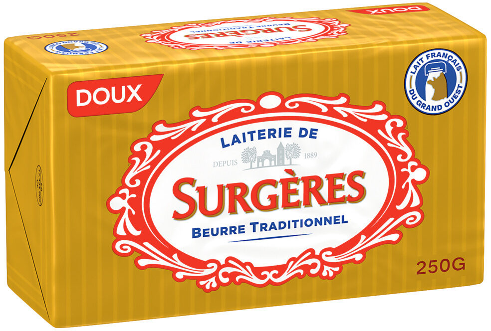 Le Beurre Surgères 82% MG Doux - Produit