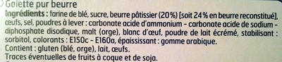 Galettes bretonnes - pur beurre - المكونات - fr