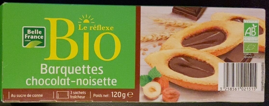 Barquettes chocolat noisette bio - Product - fr
