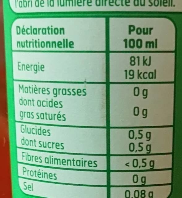 Vinaigre de cidre - Nutrition facts - fr