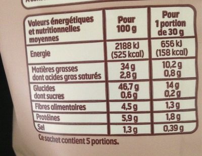Chips Campagnardes - Dados nutricionais - fr